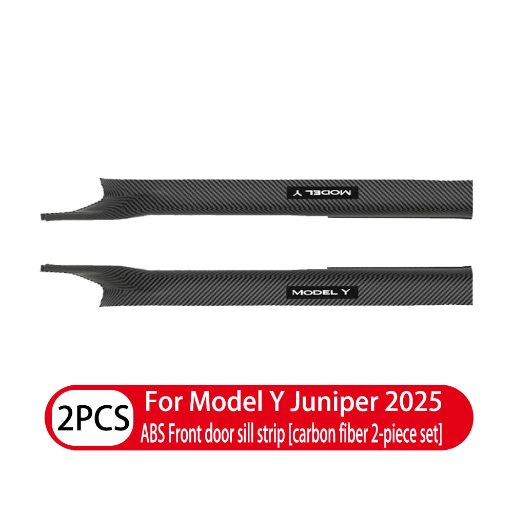 2 4 8PcsFor Tesla NewModelY Juniper 2025 ABS Front Rear Door Sill Protector Threshold Strip Anti-kick Guard Panel Waterproof Pad