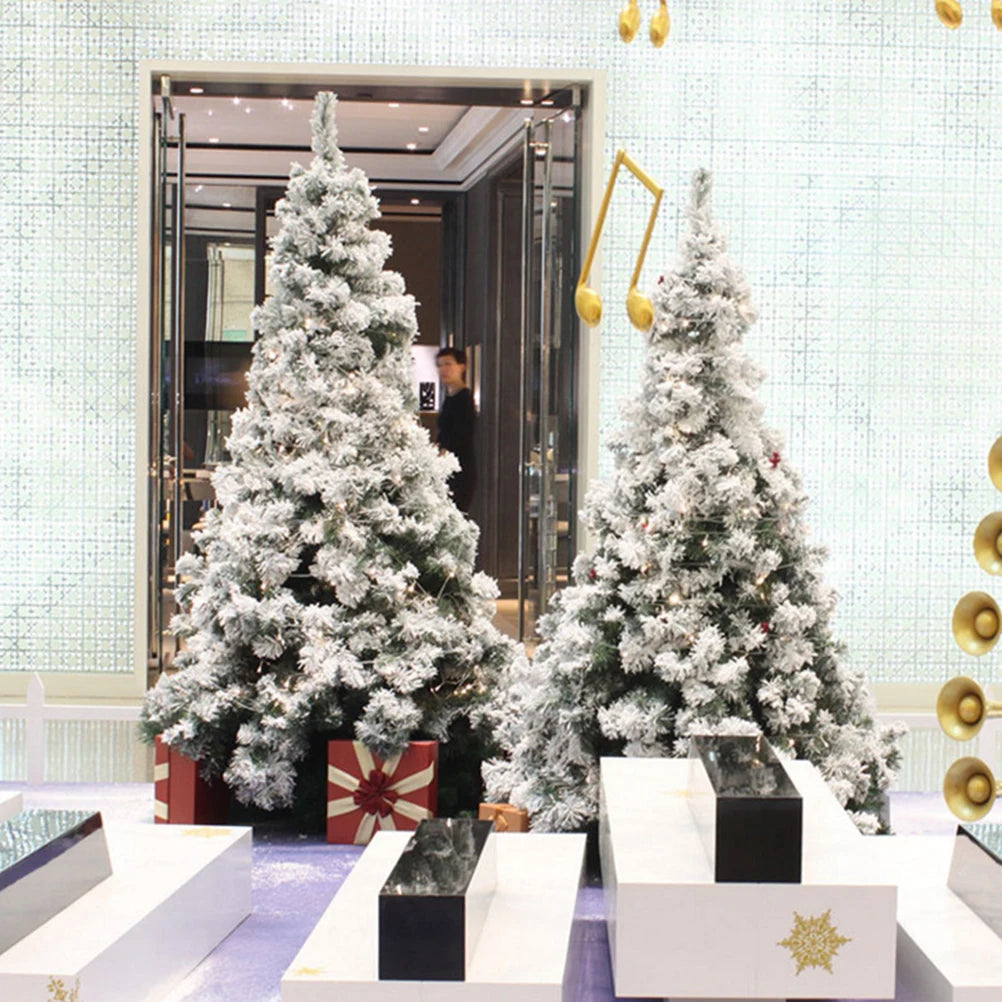 Artificial Flocked Christmas Tree White Xmas Tree Premium Eco Friendly Reusable Decoration Festive Christmas tree decoration