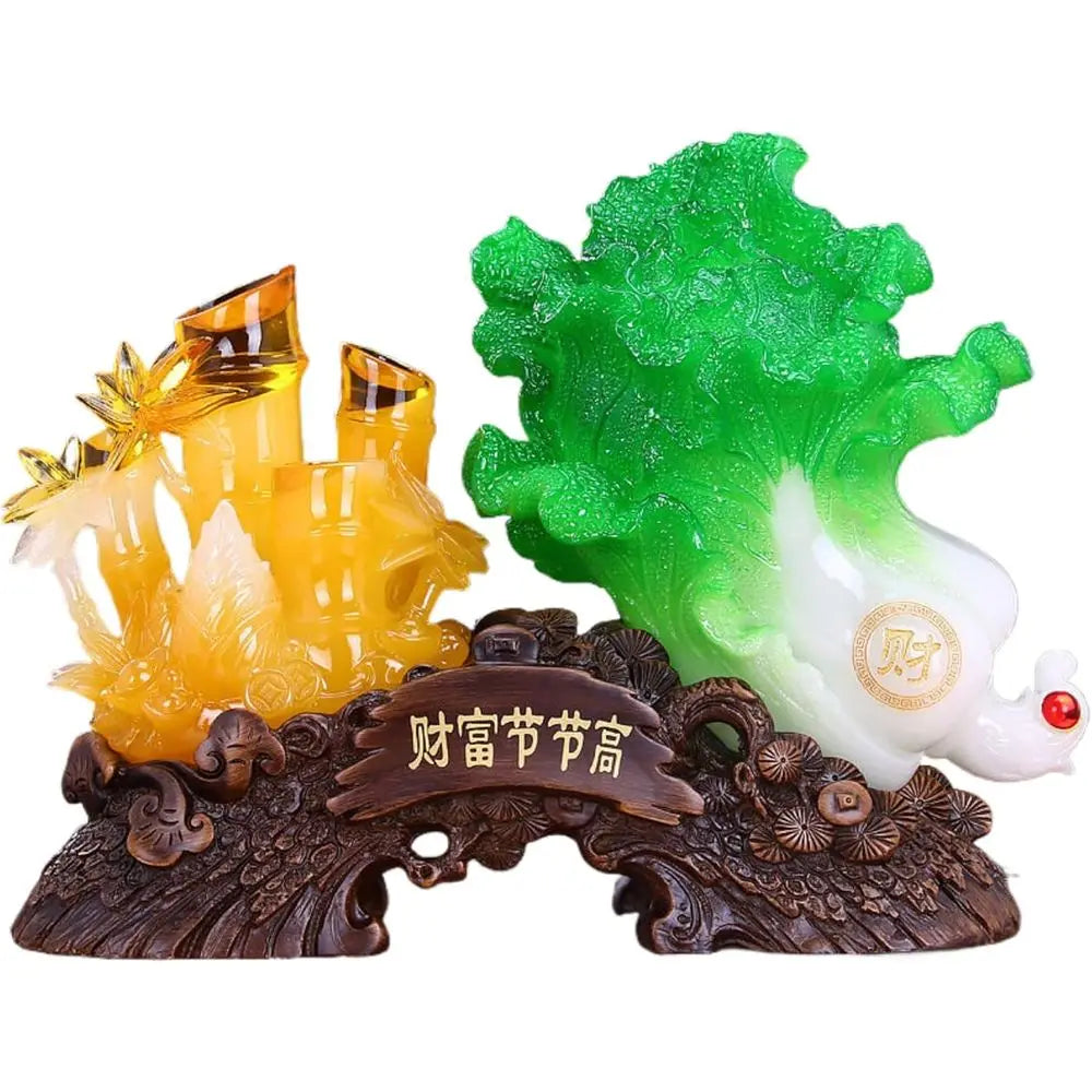 Feng Shui Bamboo Wealth Cabinet for Living Room - Attract Fortune, Luck, and Prosperity
