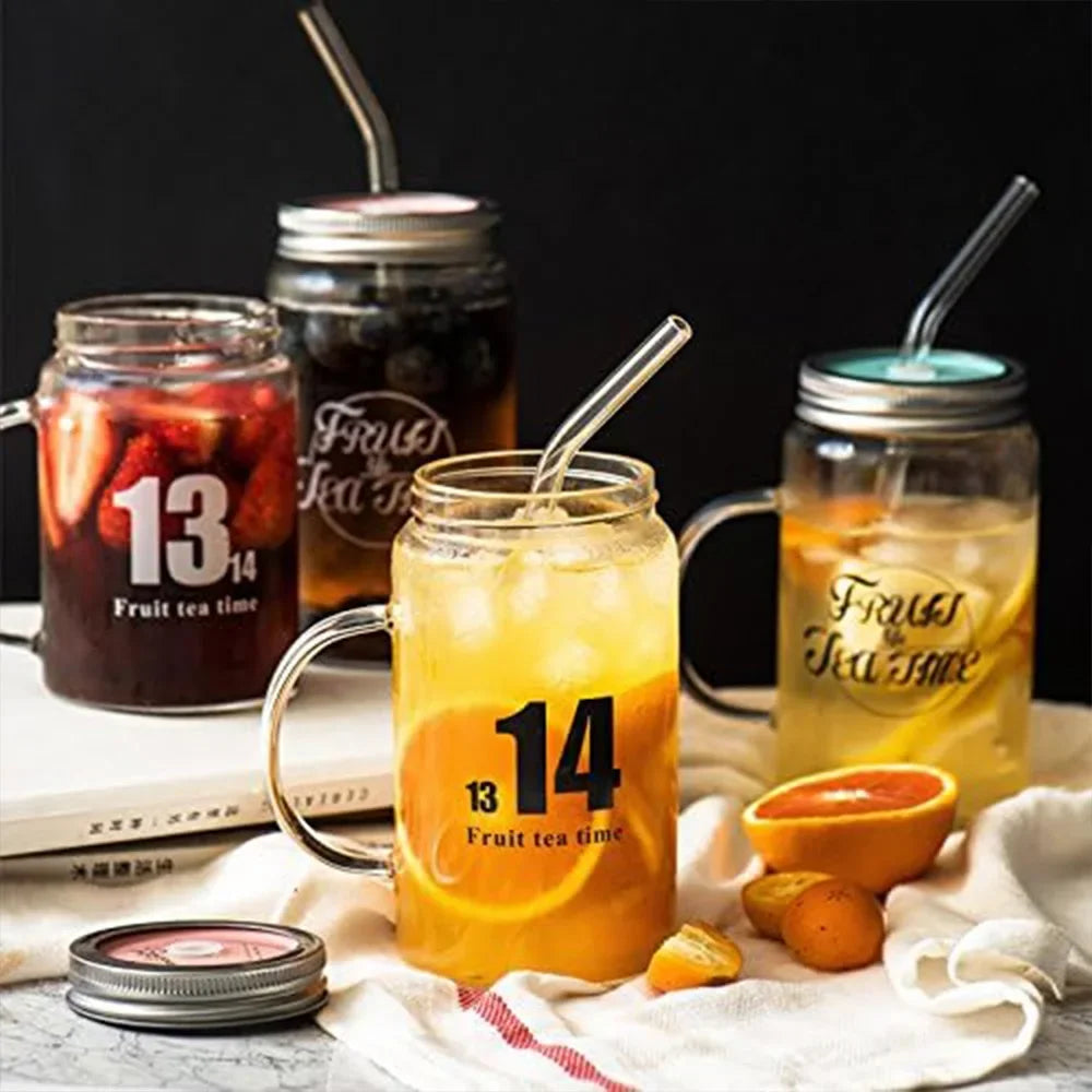 1-10Pcs Reusable Glass Straw Set High Borosilicate Smoothie Cocktails Straw Healthy Eco Friendly Drinking Straw with Clear Brush