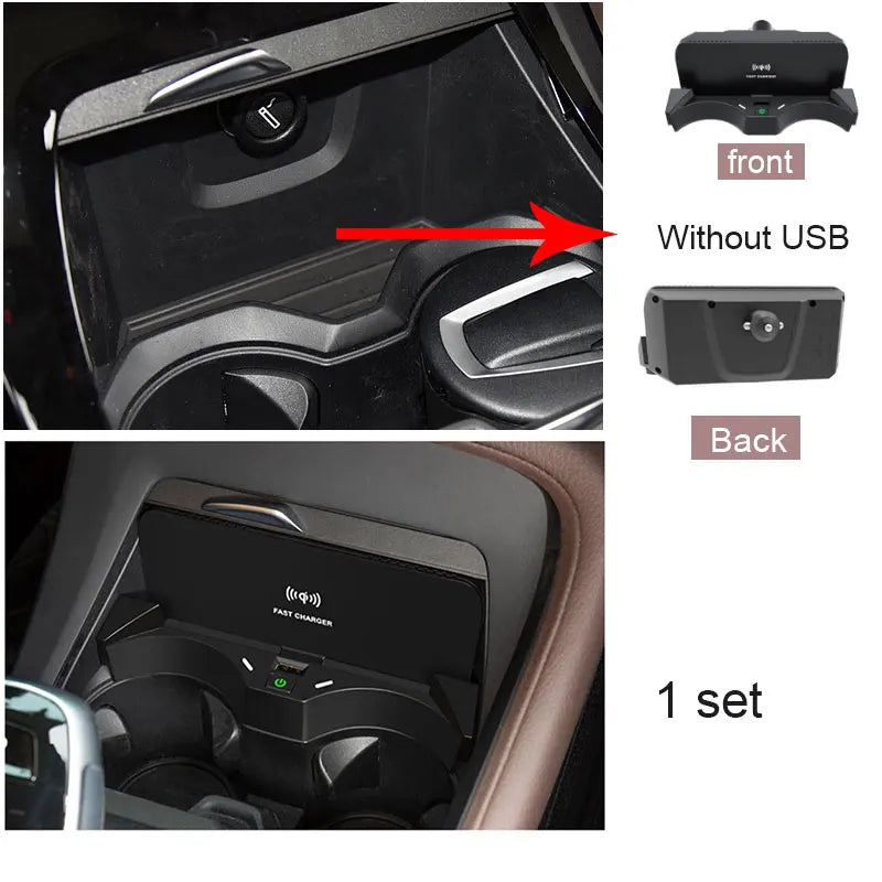 15W wireless charging For BMW X1 F48 F49 X2 F39 2016-2021phone charger mobile holder fast charge interior accessories