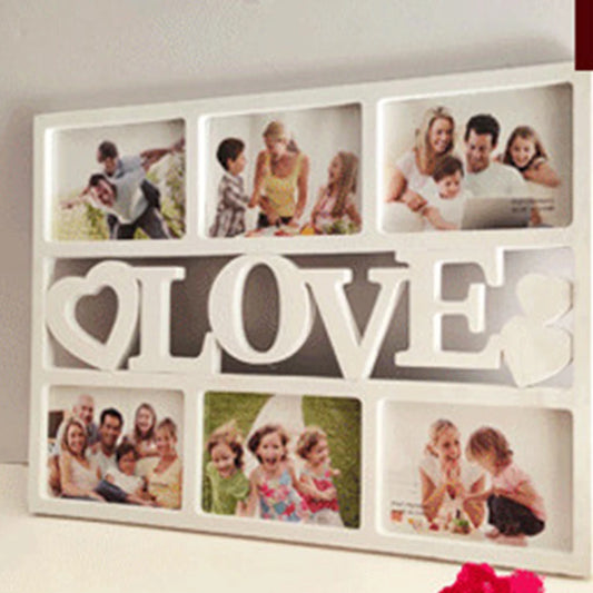 Retro Style Collage Photo Frame Plastic Square Shape Picture Frames 10x15Cm LOVE photos Frame for Wall Home Decor Eco Friendly