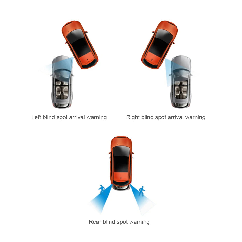 BSD Warning Light Car Blind Spot Detection IP67 Waterproof Assist Lane Changing Blind Spot Monitoring System Radar Detection Set