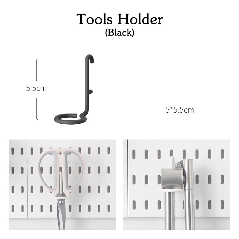 DIY Pegboard Accessories Kitchen Organization No Drill Hanging Shelf Storage Hooks Wall Organizer Crafts For Garage Room