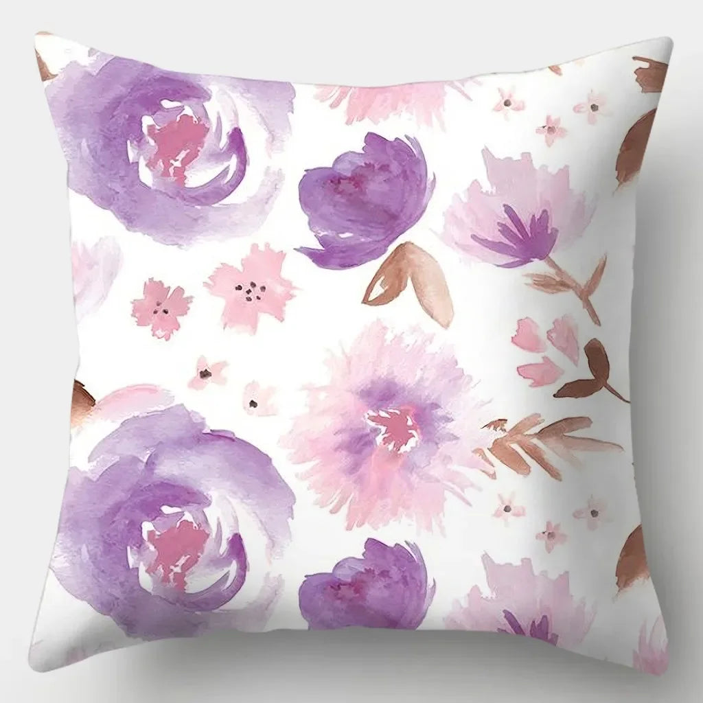 Fresh Style Pillowcase 45cmX45cm Square Sofa Pillow Cover Pretty Flowers Cushion