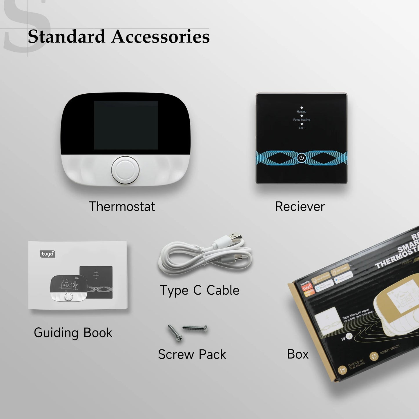 Tuya Smart Home Wifi Wireless Thermostats For Gas Boiler Tuya Battery Wifi Heating Thermostat Room RF Smart Life  Alexa Google