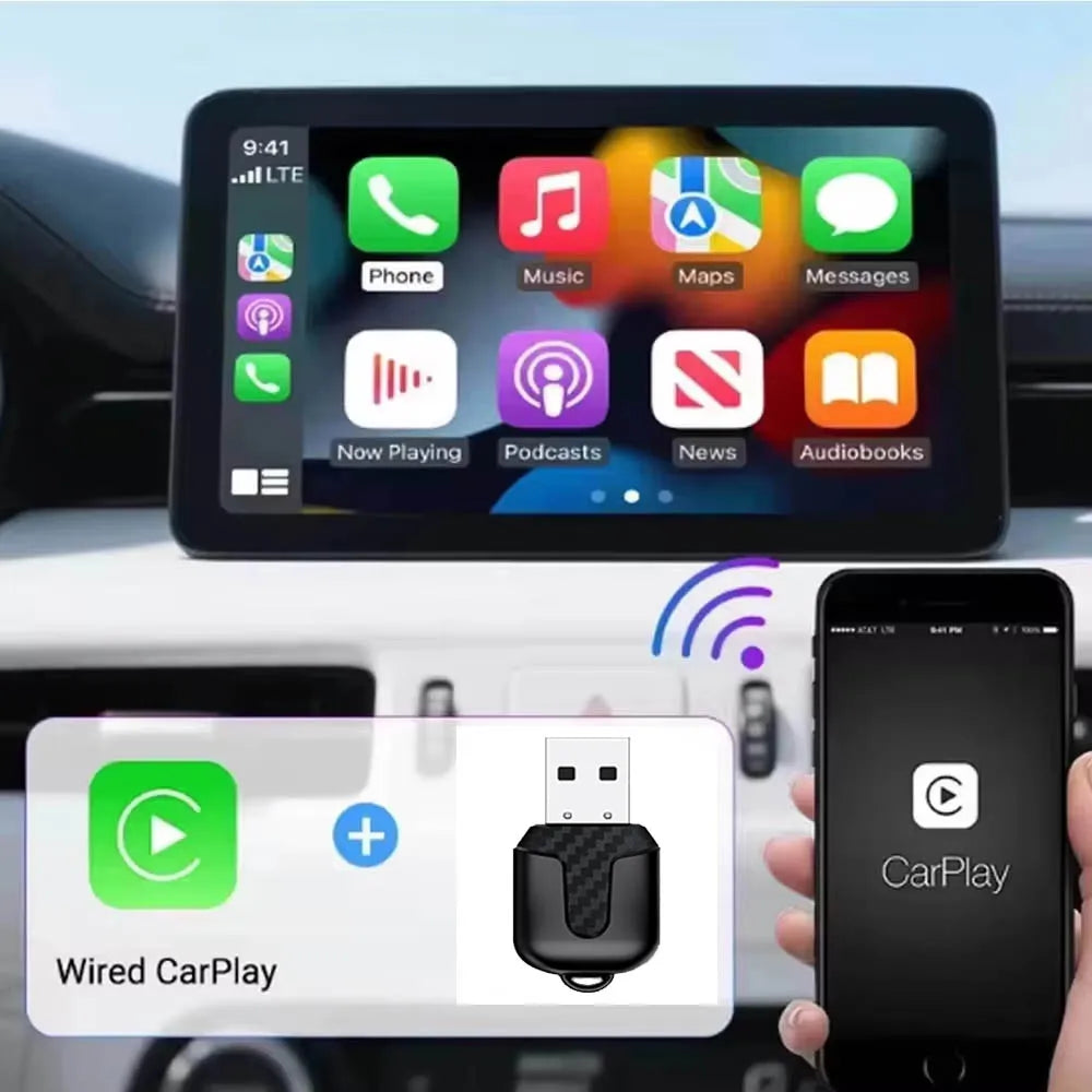 Skilldrive 2026 Ultra Mini 2 in 1 Wireless CarPlay Adapter Android Auto AI Smart Box Intelligent System for Wired CarPlay Car