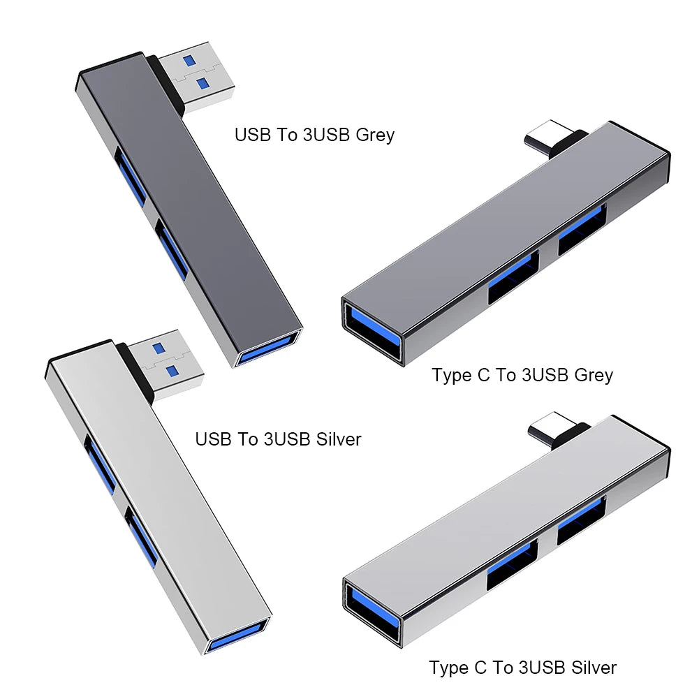 3 in 1 Expansion Dock Hub OTG USB 3.0/Type-C 3.0 To 3 USB USB HUB Type C HUB Speed 5.0Gbps 3 Port for PC Laptop Notebook