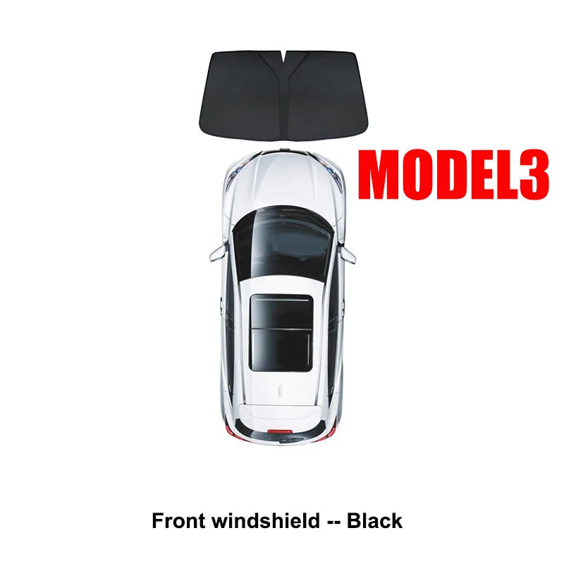 for Tesla Model 3 Y Juniper Highland 2025-2021 2026 Car Side Window Sunshade with Suction Cups Front Rear Windshield Privacy