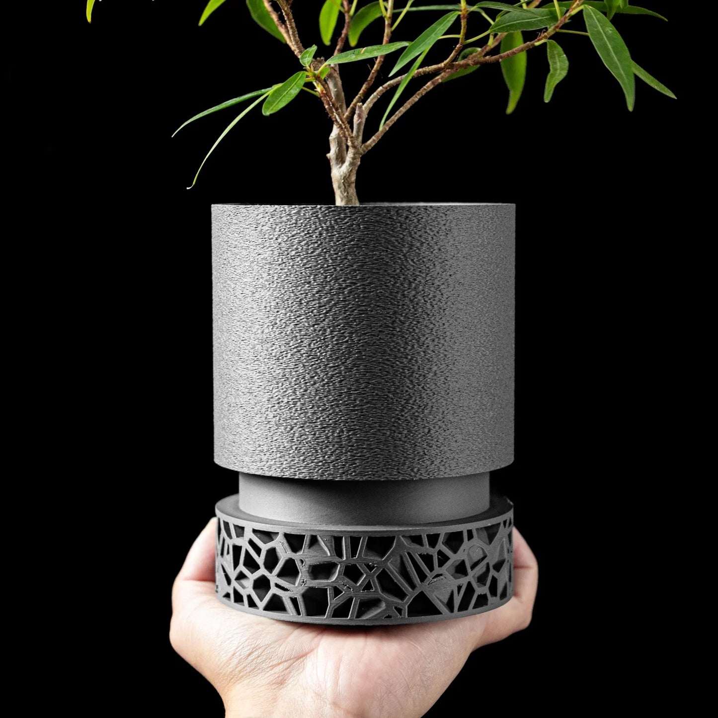 Modern Minimalist 3D Printed Plant Pot – Biodegradable Flower Planter for Home Decor, Eco-Friendly Sustainable Gift (Vori )