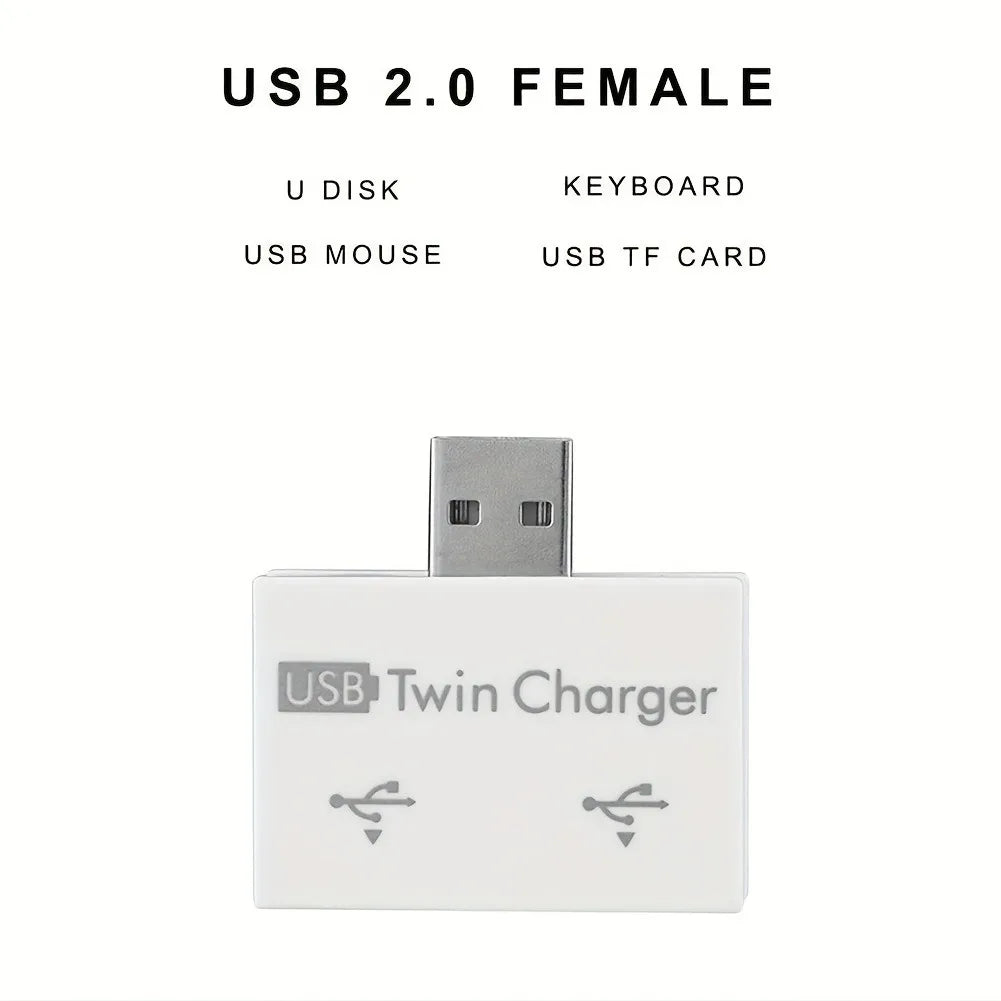 USB 1/2 Charging Data Interface Splitter Mobile USB 2.0 Hub Adapter Converter Computer Charging Accessories For Phone Laptop PC