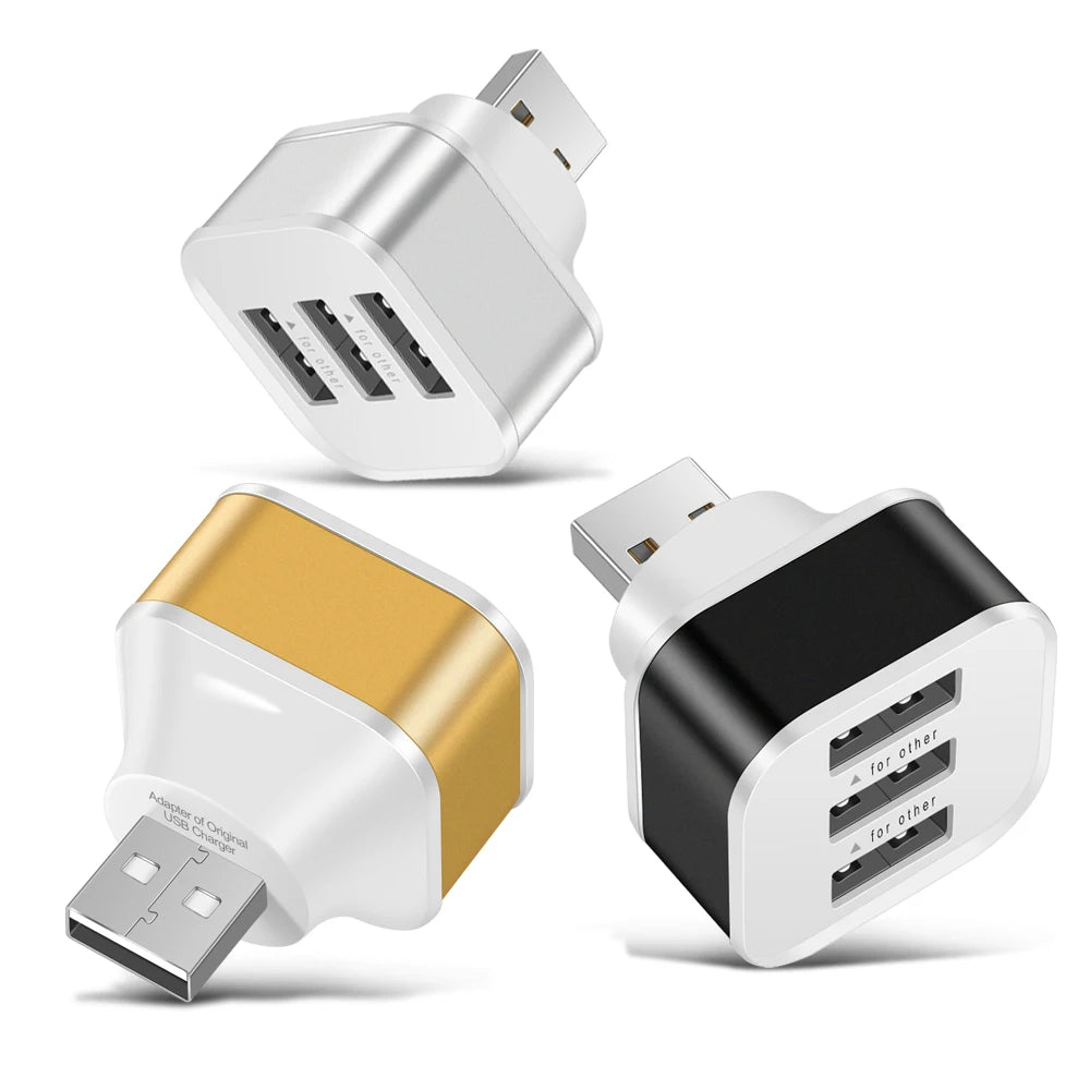 1/3PCS Hub Multi USB 2.0 Hub USB Splitter 3-in-1 Multi Ports 2.0 USB Extender Adapter Port Splitter For PC Computer Accessories
