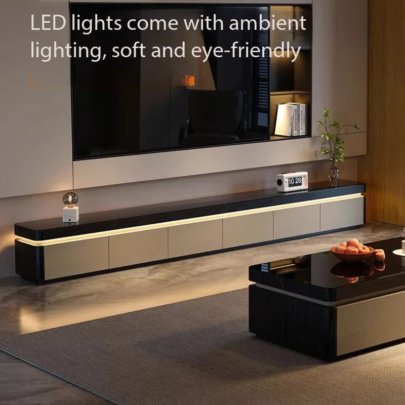 Modern Aesthetics TV Stand Sliding Doors Living Room Furniture Elegant Space Saving TV Stand Eco Friendly Materials Sustainable