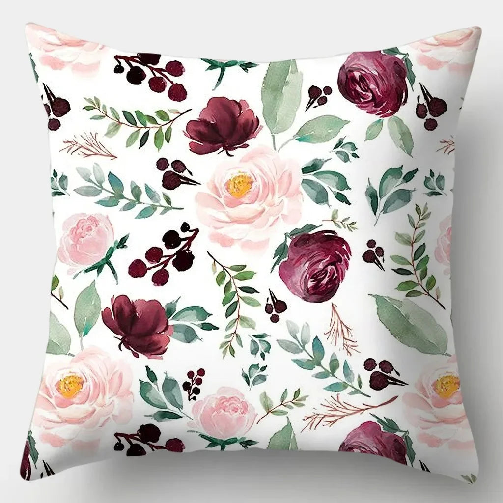 Fresh Style Pillowcase 45cmX45cm Square Sofa Pillow Cover Pretty Flowers Cushion